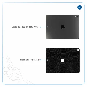 برچسب پوششی ماهوت مدل Black-Snake-Leather مناسب برای تبلت اپل iPad Pro 11 2018 A1934
