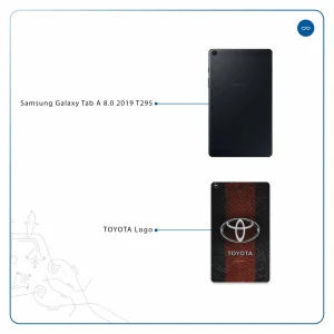 برچسب پوششی ماهوت مدل TOYOTA-Logo مناسب برای تبلت سامسونگ Galaxy Tab A 8.0 2019 T295