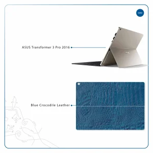 برچسب پوششی ماهوت مدل Blue-Crocodile-Leather مناسب برای تبلت ایسوس Transformer 3 Pro 2016