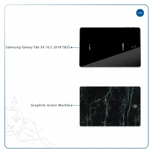 برچسب پوششی ماهوت مدل Graphite-Green-Marble مناسب برای تبلت سامسونگ Galaxy Tab S4 10.5 2018 T835