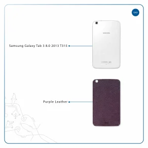 برچسب پوششی ماهوت مدل Purple-Leather مناسب برای تبلت سامسونگ Galaxy Tab 3 8.0 2013 T315