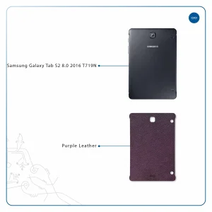 برچسب پوششی ماهوت مدل Purple-Leather مناسب برای تبلت سامسونگ Galaxy Tab S2 8.0 2016 T719N
