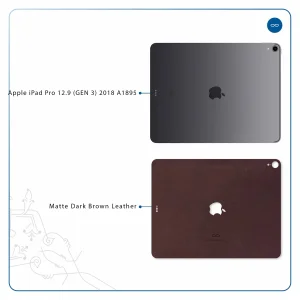 برچسب پوششی ماهوت مدل Matte-Dark-Brown-Leather مناسب برای تبلت اپل iPad Pro 12.9 (GEN 3) 2018 A1895