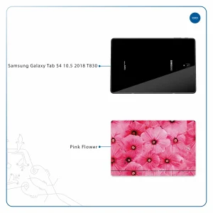 برچسب پوششی ماهوت مدل Pink-Flower مناسب برای تبلت سامسونگ Galaxy Tab S4 10.5 2018 T830