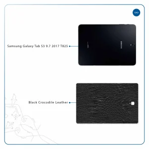 برچسب پوششی ماهوت مدل Black-Crocodile-Leather مناسب برای تبلت سامسونگ Galaxy Tab S3 9.7 2017 T825