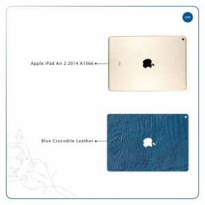 برچسب پوششی ماهوت مدل Blue-Crocodile-Leather مناسب برای تبلت اپل iPad Air 2 2014 A1566