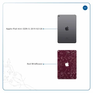 برچسب پوششی ماهوت مدل Red-Wildflower مناسب برای تبلت اپل iPad mini (GEN 5) 2019 A2126