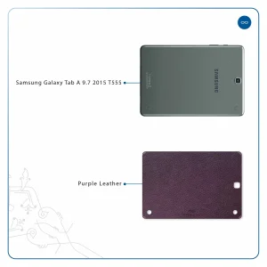 برچسب پوششی ماهوت مدل Purple-Leather مناسب برای تبلت سامسونگ Galaxy Tab A 9.7 2015 T555