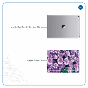 برچسب پوششی ماهوت مدل Purple-Flower مناسب برای تبلت اپل iPad Pro 9.7 2016 A1674