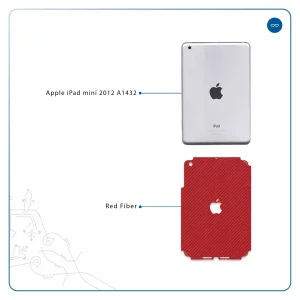 برچسب پوششی ماهوت مدل Red-Fiber مناسب برای تبلت اپل iPad mini 2012 A1432