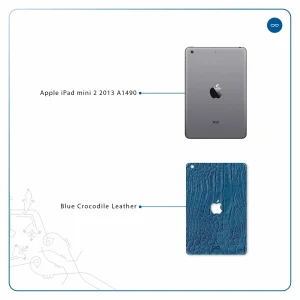 برچسب پوششی ماهوت مدل Blue-Crocodile-Leather مناسب برای تبلت اپل iPad mini 2 2013 A1490