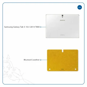 برچسب پوششی ماهوت مدل Mustard-Leather مناسب برای تبلت سامسونگ Galaxy Tab S 10.5 2014 T800