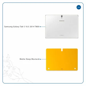 برچسب پوششی ماهوت مدل Matte-Deep-Mustard مناسب برای تبلت سامسونگ Galaxy Tab S 10.5 2014 T800