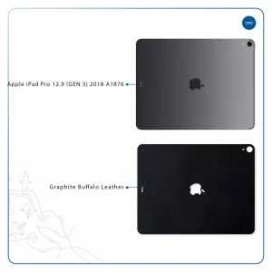 برچسب پوششی ماهوت مدل Graphite Buffalo Leather مناسب برای تبلت اپل iPad Pro 12.9 (GEN 3) 2018 A1876