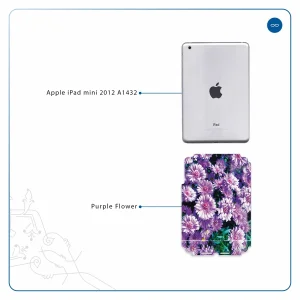 برچسب پوششی ماهوت مدل Purple-Flower مناسب برای تبلت اپل iPad mini 2012 A1432
