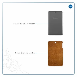 برچسب پوششی ماهوت مدل Brown-Chamois-Leather مناسب برای تبلت لنوو A7-50 A3500 2014