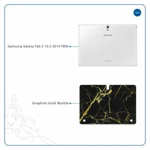 برچسب پوششی ماهوت مدل Graphite-Gold-Marble مناسب برای تبلت سامسونگ Galaxy Tab S 10.5 2014 T805