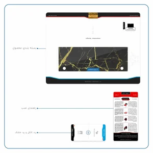 برچسب پوششی ماهوت مدل Graphite-Gold-Marble مناسب برای تبلت سامسونگ Galaxy Tab S 10.5 2014 T805