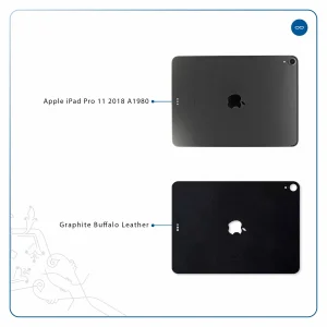 برچسب پوششی ماهوت مدل Graphite Buffalo Leather مناسب برای تبلت اپل iPad Pro 11 2018 A1980
