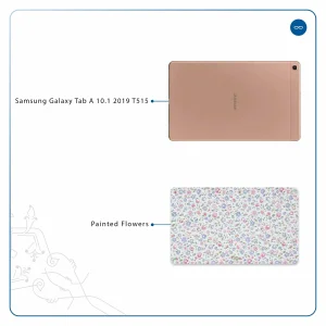 برچسب پوششی ماهوت مدل Painted-Flowers مناسب برای تبلت سامسونگ Galaxy Tab A 10.1 2019 T515