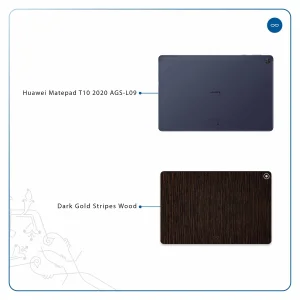 برچسب پوششی ماهوت مدل Dark-Gold-Stripes-Wood مناسب برای تبلت هوآوی Matepad T10 2020 AGS-L09