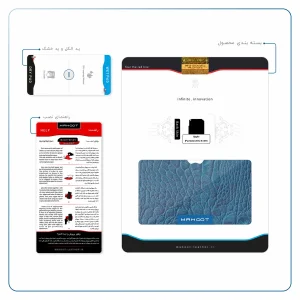 برچسب پوششی ماهوت مدل Blue-Crocodile-Leather مناسب برای تبلت اپل iPad mini 2012 A1455