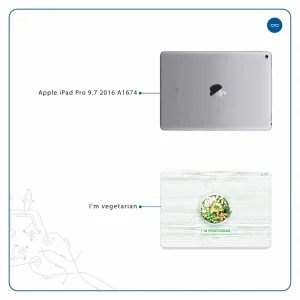 برچسب پوششی ماهوت مدل I&amp;#39;m vegetarian مناسب برای تبلت اپل iPad Pro 9.7 2016 A1674