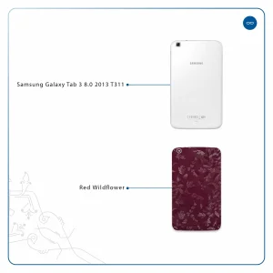 برچسب پوششی ماهوت مدل Red-Wildflower مناسب برای تبلت سامسونگ Galaxy Tab 3 8.0 2013 T311