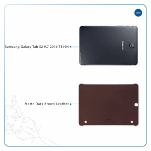 برچسب پوششی ماهوت مدل Matte-Dark-Brown-Leather مناسب برای تبلت سامسونگ Galaxy Tab S2 9.7 2016 T819N