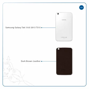 برچسب پوششی ماهوت مدل Dark-Brown-Leather مناسب برای تبلت سامسونگ Galaxy Tab 3 8.0 2013 T315