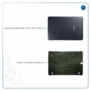 برچسب پوششی ماهوت مدل Green-Crocodile-Leather مناسب برای تبلت سامسونگ Galaxy Tab S2 9.7 2015 T815