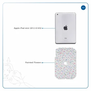 برچسب پوششی ماهوت مدل Painted-Flowers مناسب برای تبلت اپل iPad mini 2012 A1432