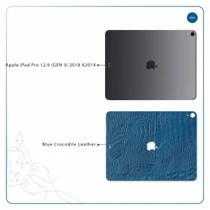 برچسب پوششی ماهوت مدل Blue-Crocodile-Leather مناسب برای تبلت اپل iPad Pro 12.9 (GEN 3) 2018 A2014