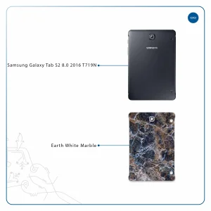 برچسب پوششی ماهوت مدل Earth-White-Marble مناسب برای تبلت سامسونگ Galaxy Tab S2 8.0 2016 T719N