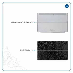 برچسب پوششی ماهوت مدل Black-Wildflower مناسب برای تبلت مایکروسافت Surface 2 RT 2013
