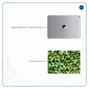 برچسب پوششی ماهوت مدل Army-Green-2 مناسب برای تبلت اپل iPad Pro 9.7 2016 A1674