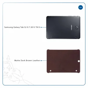 برچسب پوششی ماهوت مدل Matte-Dark-Brown-Leather مناسب برای تبلت سامسونگ Galaxy Tab S2 9.7 2015 T815