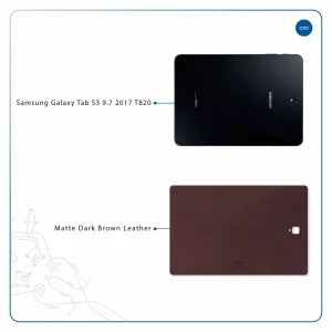 برچسب پوششی ماهوت مدل Matte-Dark-Brown-Leather مناسب برای تبلت سامسونگ Galaxy Tab S3 9.7 2017 T820