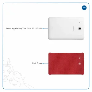 برچسب پوششی ماهوت مدل Red-Fiber مناسب برای تبلت سامسونگ Galaxy Tab E 9.6 2015 T561