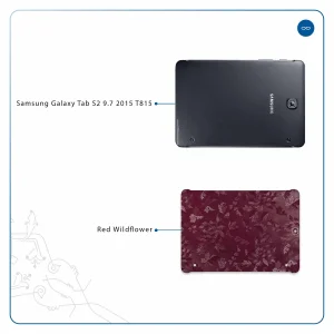 برچسب پوششی ماهوت مدل Red-Wildflower مناسب برای تبلت سامسونگ Galaxy Tab S2 9.7 2015 T815