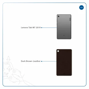 برچسب پوششی ماهوت مدل Dark-Brown-Leather مناسب برای تبلت لنوو Tab M7 2019