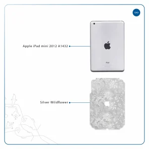 برچسب پوششی ماهوت مدل Silver-Wildflower مناسب برای تبلت اپل iPad mini 2012 A1432