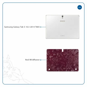 برچسب پوششی ماهوت مدل Red-Wildflower مناسب برای تبلت سامسونگ Galaxy Tab S 10.5 2014 T805