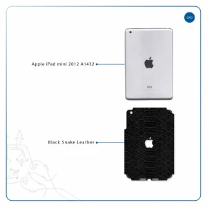 برچسب پوششی ماهوت مدل Black-Snake-Leather مناسب برای تبلت اپل iPad mini 2012 A1432
