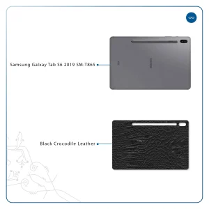 برچسب پوششی ماهوت مدل Black-Crocodile-Leather مناسب برای تبلت سامسونگ Galaxy Tab S6 2019 SM-T865