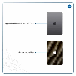 برچسب پوششی ماهوت مدل Glossy-Brown-Fiber مناسب برای تبلت اپل iPad mini (GEN 5) 2019 A2125