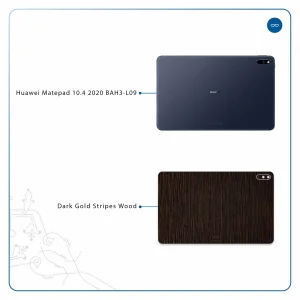 برچسب پوششی ماهوت مدل Dark-Gold-Stripes-Wood مناسب برای تبلت هوآوی Matepad 10.4 2020 BAH3-L09