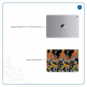 برچسب پوششی ماهوت مدل Autumn-Army مناسب برای تبلت اپل iPad Pro 9.7 2016 A1674