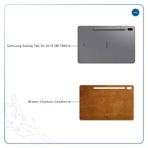 برچسب پوششی ماهوت مدل Brown-Chamois-Leather مناسب برای تبلت سامسونگ Galaxy Tab S6 2019 SM-T860