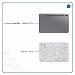 برچسب پوششی ماهوت مدل Painted-Flowers مناسب برای تبلت سامسونگ Galaxy Tab S6 2019 SM-T865